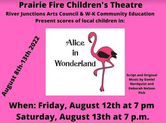 Prairie Fire Childrens Theatre Alice In Wonderland 2022 Wabasha MN